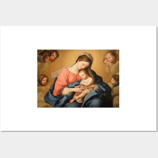 Madonna with Child and Angels - Giovanni Battista Salvi da Sassoferrato Posters and Art